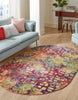 Unique Loom Jardin T-A325 Multi Area Rug Oval Lifestyle Image