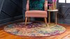 Unique Loom Jardin T-A325 Multi Area Rug Round Lifestyle Image