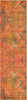 Unique Loom Jardin T-A325 Orange Area Rug Runner Top-down Image