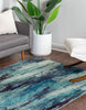 Unique Loom Jardin T-B116 Blue Area Rug Rectangle Lifestyle Image