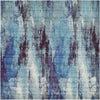 Unique Loom Jardin T-B116 Blue Area Rug Square Lifestyle Image