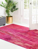 Unique Loom Jardin T-B116 Pink Area Rug Rectangle Lifestyle Image