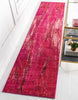Unique Loom Jardin T-B116 Pink Area Rug Runner Lifestyle Image