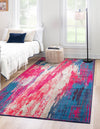 Unique Loom Jardin T-B116 Red Area Rug Rectangle Lifestyle Image Feature