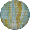Unique Loom Jardin T-B116 Turquoise Area Rug Round Top-down Image