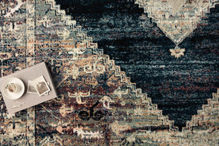 Loloi Jasmine JAS-02 Ink / Multi Area Rug Close Up