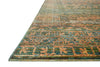 Loloi Javari JV-03 Lagoon/Fiesta Area Rug Corner Shot Feature