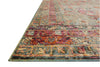 Loloi Javari JV-03 Slate/Berry Area Rug Corner 
