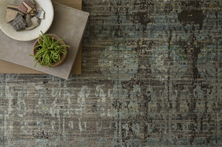 Loloi Javari JV-07 Steel/Lagoon Area Rug Close up