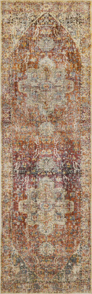 Loloi Javari JV-08 Berry/Sunrise Area Rug 2'8'' X 7'6'' Size Runner