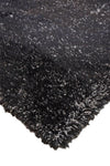 JazzyFloors Lili Solid Black/Grey Area Rug Closeup Shot