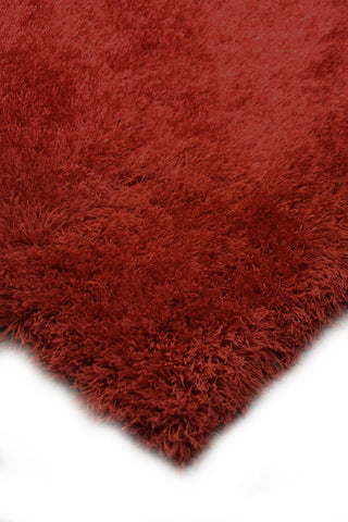 JazzyFloors Mason Solid Red Area Rug Closeup Shot