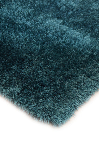 JazzyFloors Mason Solid Teal Area Rug Closeup Shot