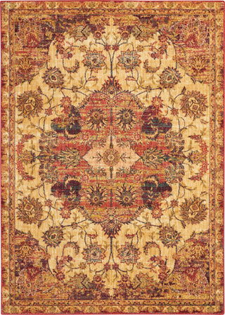 Nourison Jewel JEL01 Cream/Red Area Rug