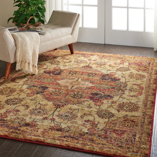 Nourison Jewel JEL01 Cream/Red Area Rug