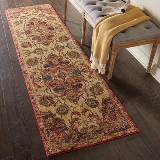 Nourison Jewel JEL01 Cream/Red Area Rug