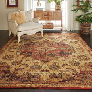 Nourison Jewel JEL01 Cream/Red Area Rug