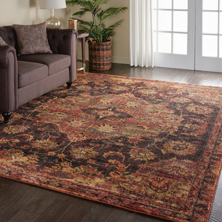 Nourison Jewel JEL01 Ember Red Area Rug