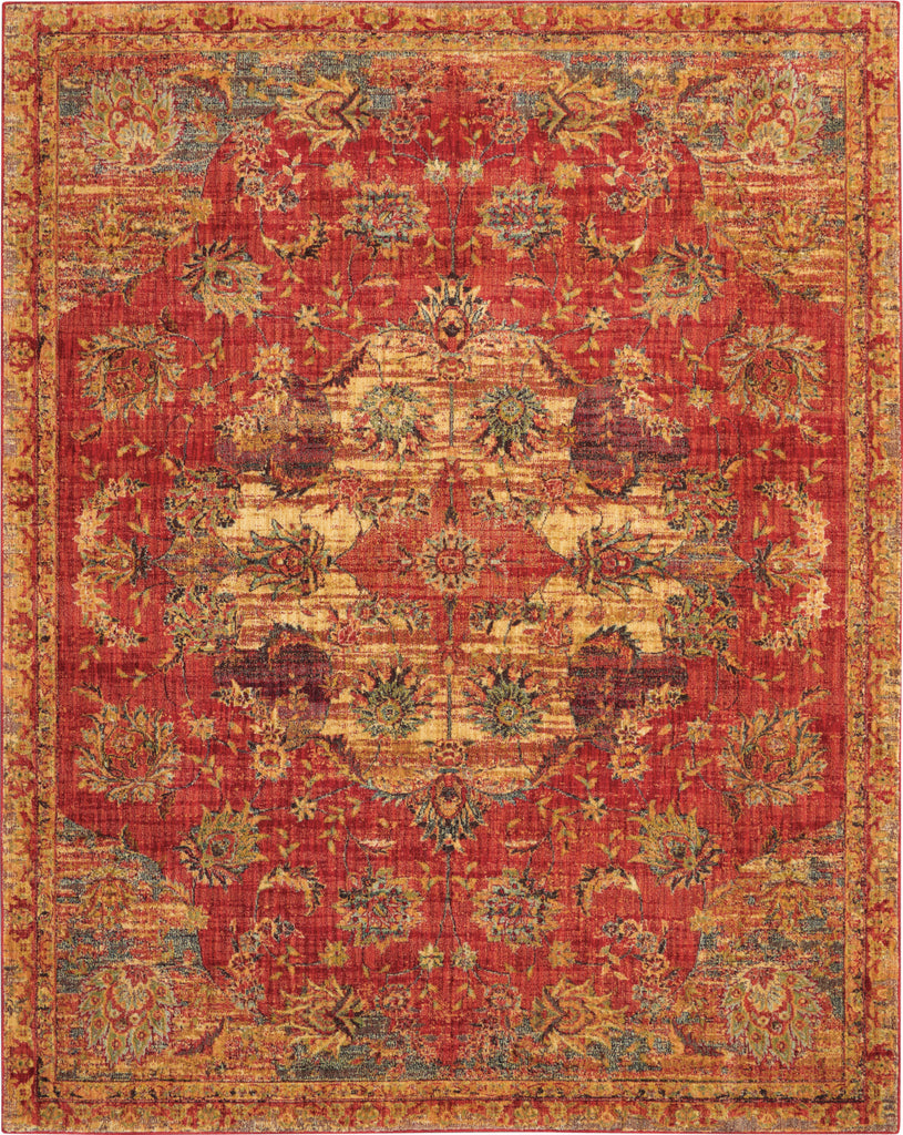 Nourison Jewel JEL01 Red Area Rug