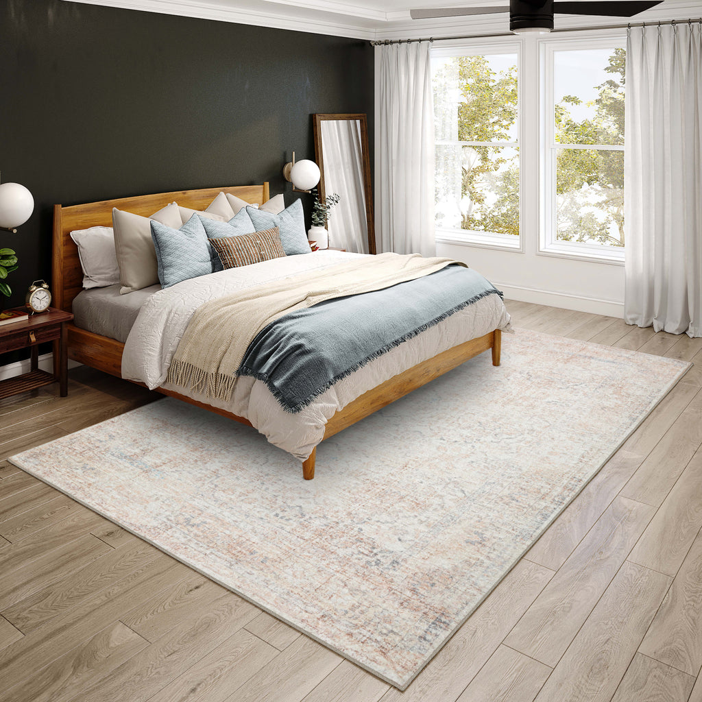 Dalyn Jericho JC3 Pearl Area Rug Room Image Feature
