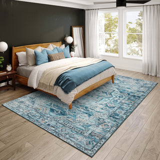 Dalyn Jericho JC5 Denim Area Rug Room Image Feature