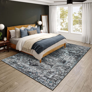 Dalyn Jericho JC5 Steel Area Rug Room Image Feature