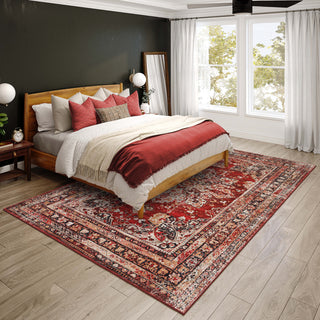 Dalyn Jericho JC6 Garnet Area Rug Room Image Feature