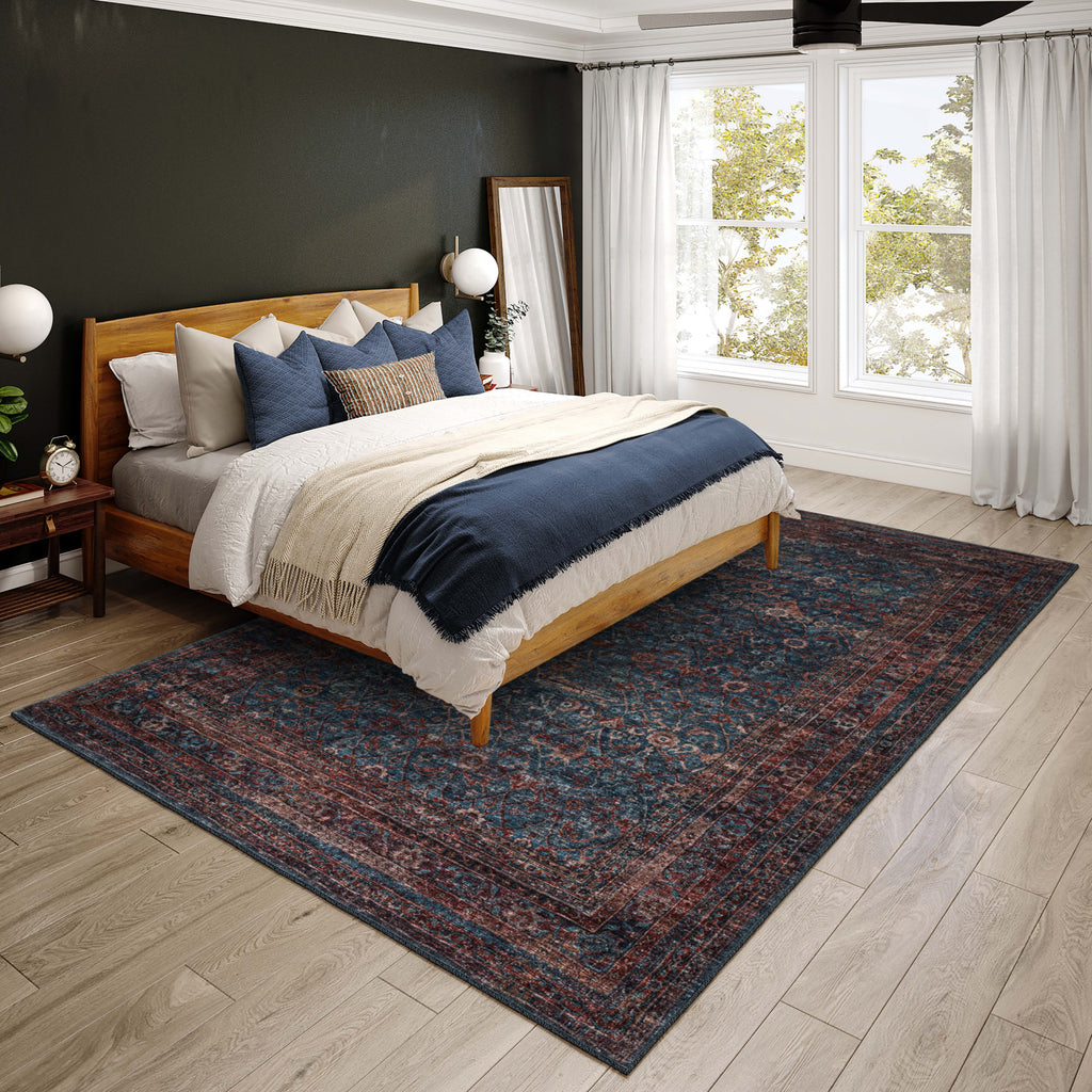 Dalyn Jericho JC7 Navy Area Rug Room Image Feature