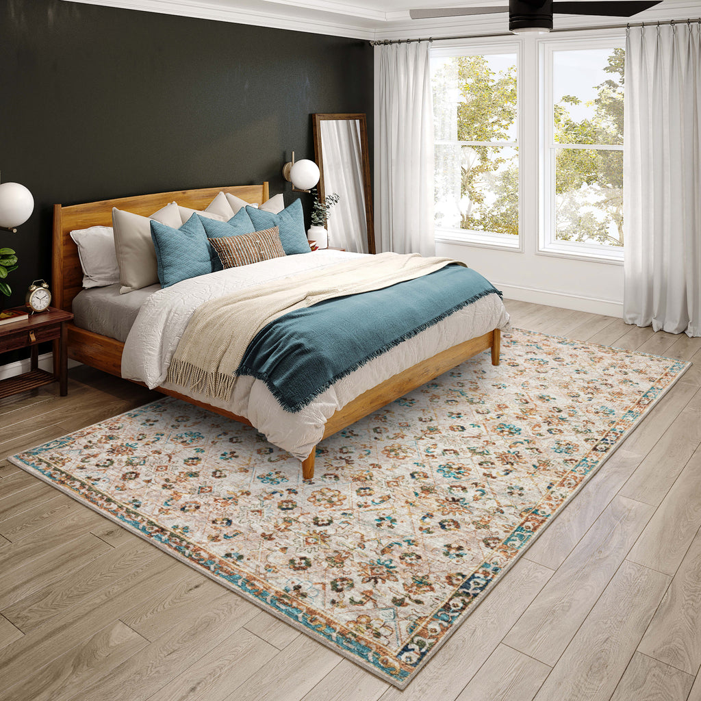 Dalyn Jericho JC8 Parchment Area Rug Room Image Feature