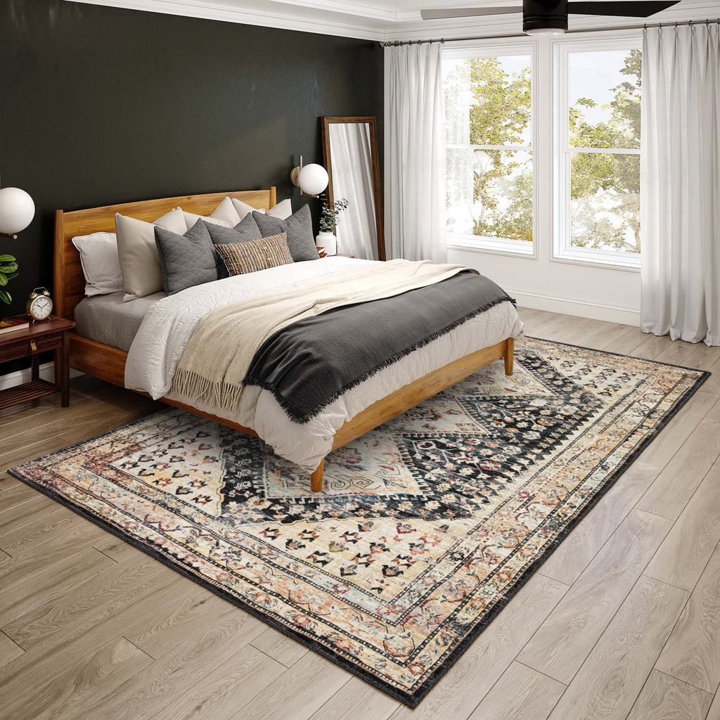 Dalyn Jericho JC9 Midnight Area Rug Room Image Feature