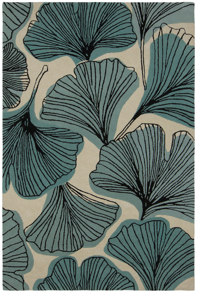 Chandra Jessica Swift JES-28905 White/Black/Teal Area Rug main image
