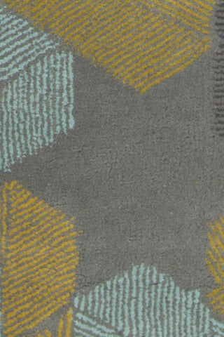 Chandra Jessica Swift JES-28907 Grey/White/Blue/Black/Gold Area Rug Close Up