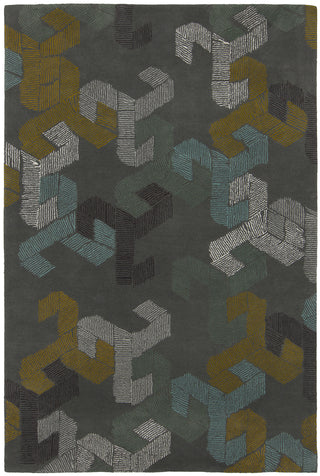 Chandra Jessica Swift JES-28907 Grey/White/Blue/Black/Gold Area Rug main image