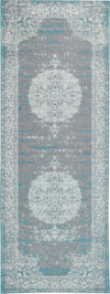 LR Resources Jewel 81031 Gray/Turquoise Area Rug 