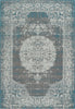 LR Resources Jewel 81031 Gray/Turquoise Area Rug 