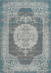 LR Resources Jewel 81031 Gray/Turquoise Area Rug 