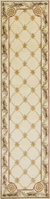 KAS Jewel 0310 Antique Ivory Fleur-De-Lis Hand Tufted Area Rug 