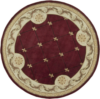 KAS Jewel 0311 Red Fleur-De-Lis Hand Tufted Area Rug 