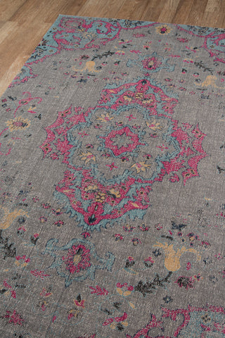 Momeni Jewel JW-02 Grey Area Rug Corner Image Feature