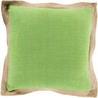 Surya Jute Flange Bold Border JF-001 Pillow 18 X 18 X 4 Poly filled