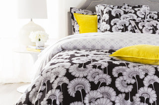 Surya Japanese Floral JFB-2002 Black Bedding by Florence Broadhurst 