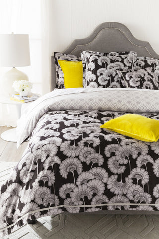 Surya Japanese Floral JFB-2002 Black Bedding by Florence Broadhurst 