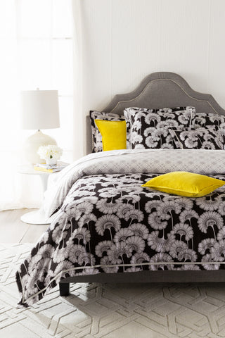 Surya Japanese Floral JFB-2002 Black Bedding by Florence Broadhurst 