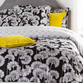 Surya Japanese Floral JFB-2002 Black Bedding by Florence Broadhurst 