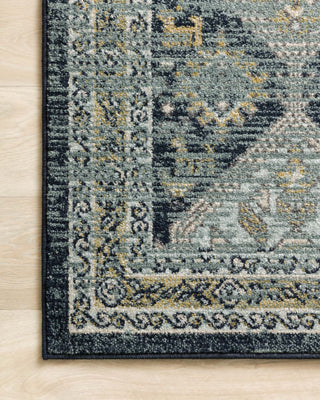 Loloi II Jocelyn JOC-02 Navy/Blue Area Rug Corner On Wood