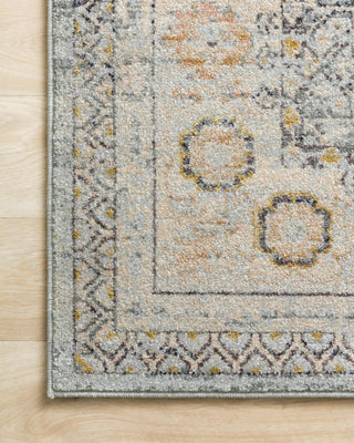 Loloi II Jocelyn JOC-04 Sky/Multi Area Rug Corner On Wood