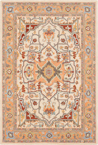 Surya Joli JOI-1005 Peach Cream Taupe Rust Aqua Olive Camel Area Rug main image