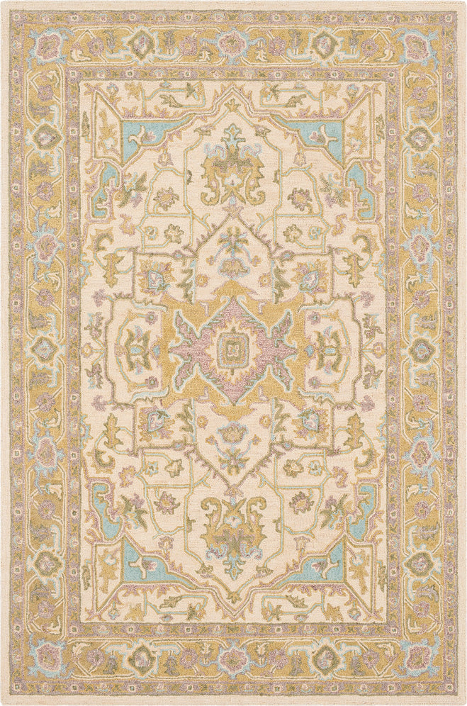 Surya Joli JOI-1008 Olive Butter Mauve Taupe Aqua Area Rug main image
