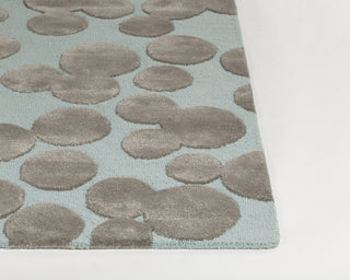 Chandra Joya JOY-46100 Blue/Grey Area Rug Corner Shot
