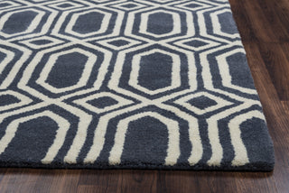 Rizzy Julian Pointe JP8612 Grey Area Rug Edge Shot